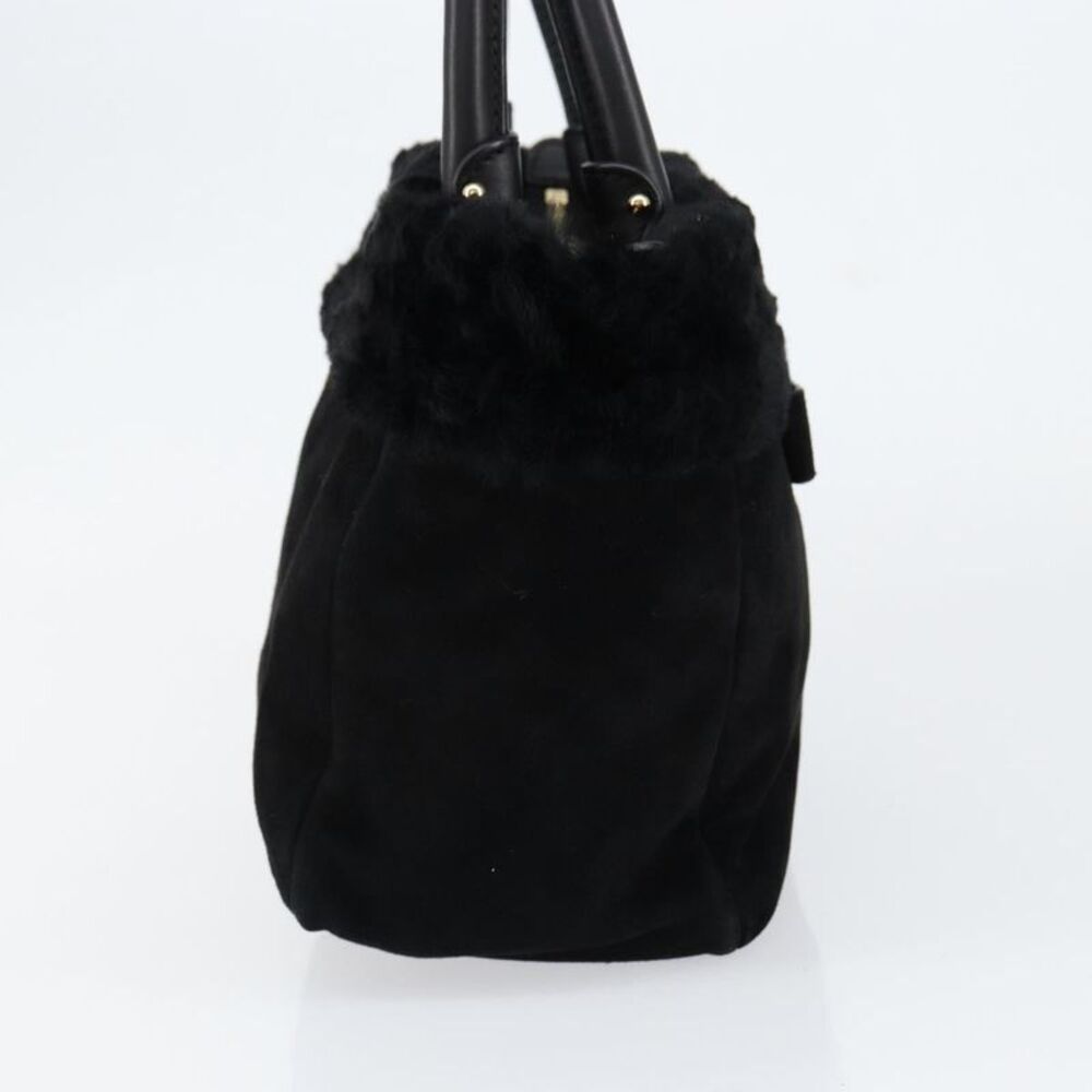 Salvatore Ferragamo Vala Suede Black Suede Handbag - Picture 4 of 16